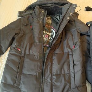 Black Down Ski Jacket and pants